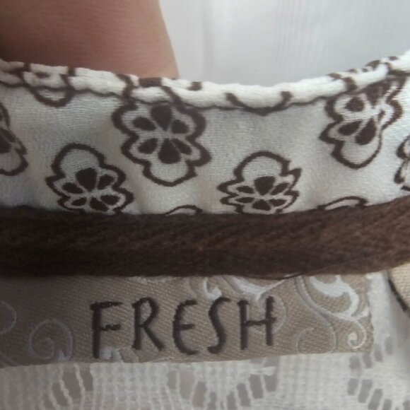 Fresh Pink Brown Tank Lace Boho Paisley Retro Festival M - Picture 8 of 11